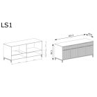 LINKaSTYLE fiókos komód, szín: LS1 kasmír