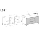 LINKaSTYLE fiókos komód, szín: LS2 kasmír