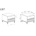 LINKaSTYLE éjjeliszekrény, szín: LS7 kasmír